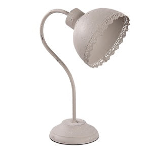 Tischlampe „Greta" Metall E27 Vintage Grau - Wohnen auf dem Land