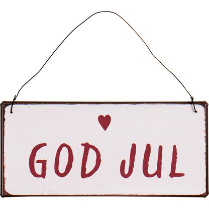 Metallschild "God Jul"