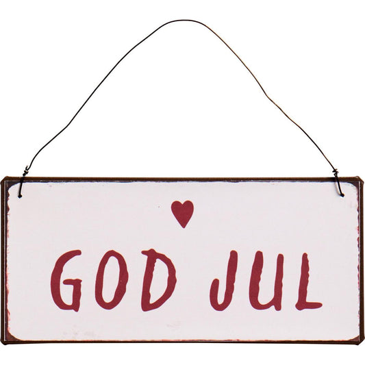 Metallschild "God Jul"