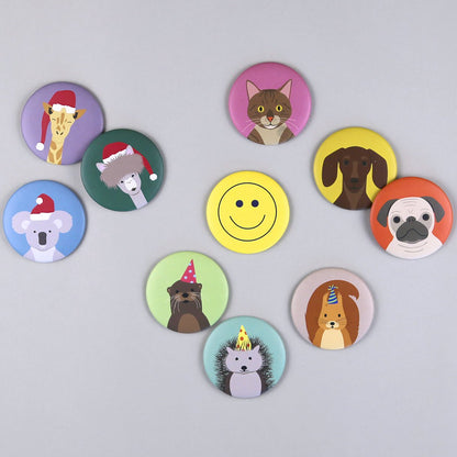 Magnet "Gitte Party Otter" Rund 56mm