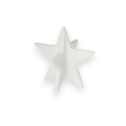 Deko Stern "Starlund" Keramik Matt Weiß