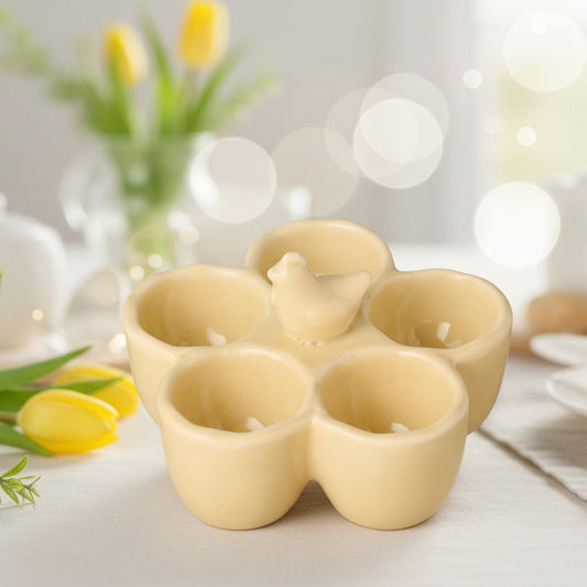 Eierhalter für 5 Eier "Hennys" Steingut Butter Cream 12cm
