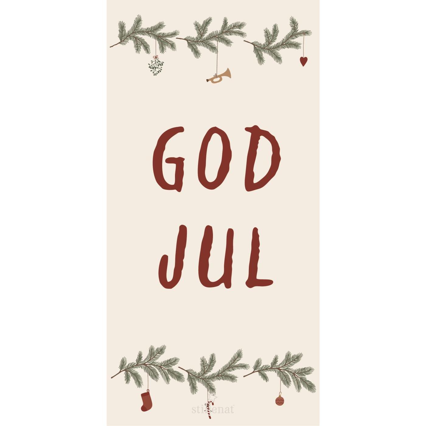 Serviette God Jul und Weihnachtsgirlanden My Nostalgic Christmas 16 Stck