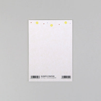 Postkarte "Leni Smiley" Holzschliff