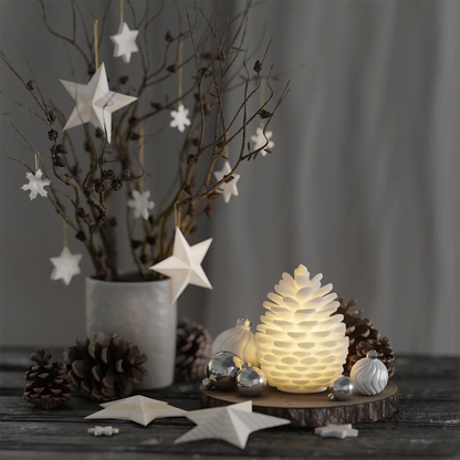 LED Zapfen "Hvid Kogle" Weiß 13cm