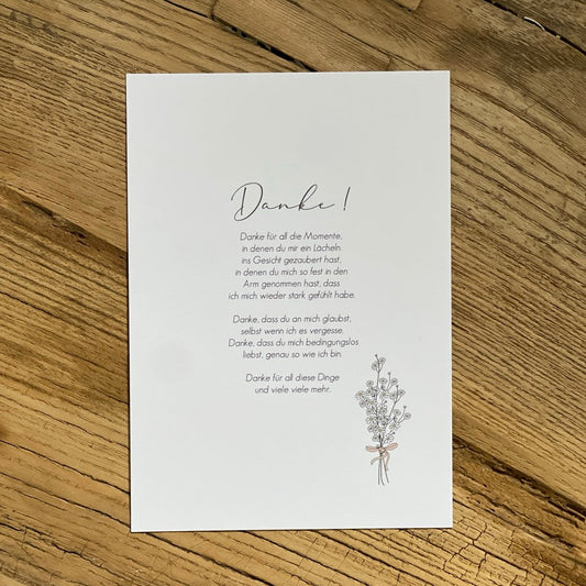 Postkarte "Danke!"