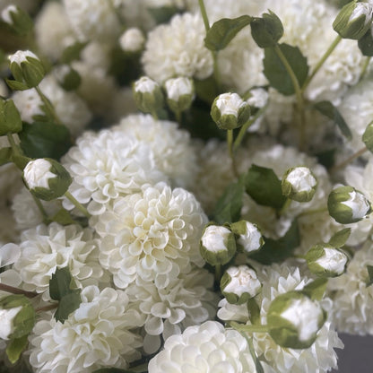 Blume Stiel Dahlie "Clara" künstlich weiß 60cm