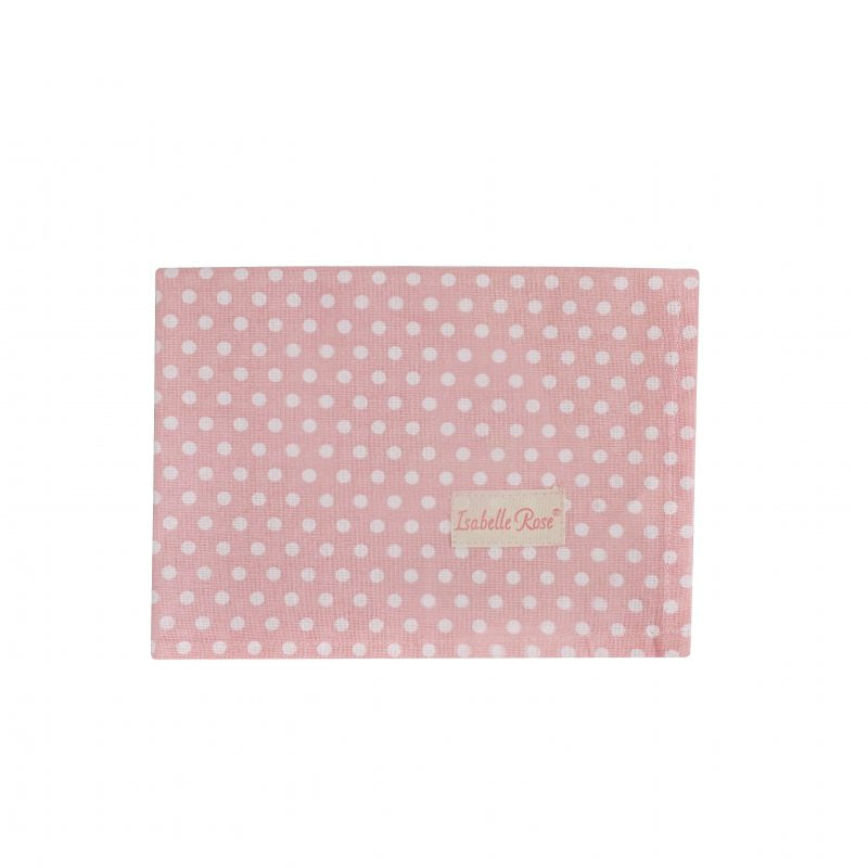 Geschirrtuch "Polka Dots" Baumwolle Punkte Rosa 50x70 - Wohnen auf dem Land