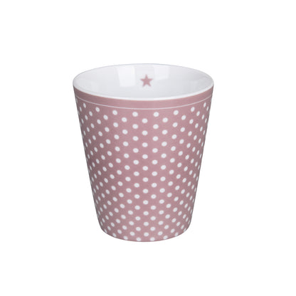 Becher Tasse Happy Mug "Micro Dots" Keramik Rosa