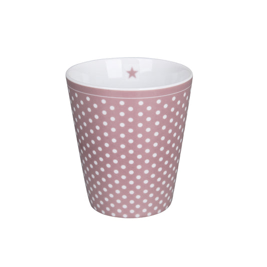 Becher Tasse Happy Mug "Micro Dots" Keramik Rosa