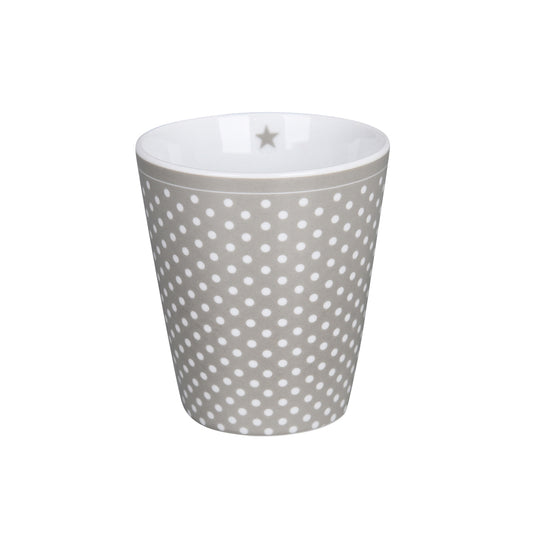 Becher Tasse Happy Mug "Micro Dots" Keramik Grau