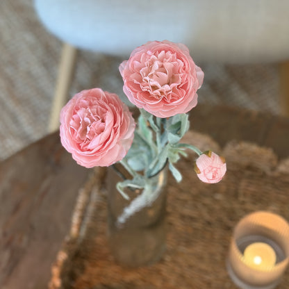 Blume Stiel Ranunkel "Emelie" künstlich 2 Farben 50cm