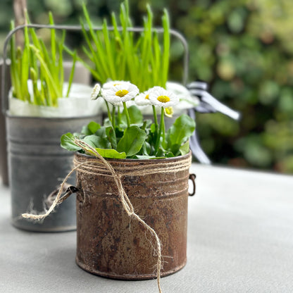 Dose Blumenvase "Rusty Pot" - Wohnen auf dem Land