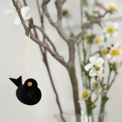 Holzvogel "Tuva" Skandi Dekofigur von Wohnen auf dem Land, 5cm, zum Aufhängen, aus Holz, dekorative Schwedisch-Inspiration