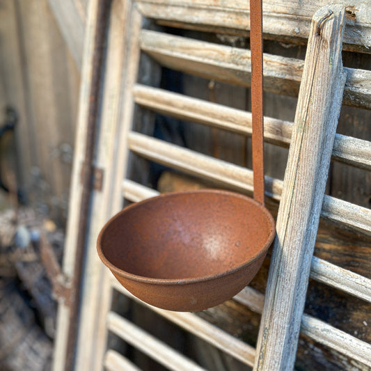 Pflanzkelle Deko zum Hängen "Patina" Eisen Rost 46cm