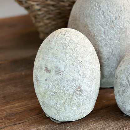 Ostern Deko "Stein-Ei" Zement Natur 3 Größen