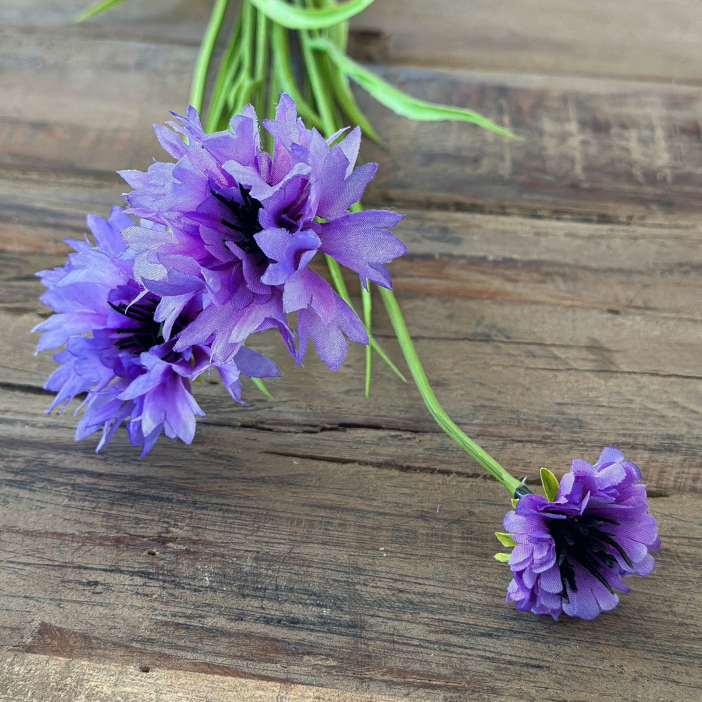 Künstlicher Blütenzweig Kornblume "Sommerhauch" in 2 Farben, 70 cm, von Wohnen auf dem Land, realistische Dekorblume