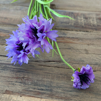 Künstlicher Blütenzweig Kornblume "Sommerhauch" in 2 Farben, 70 cm, von Wohnen auf dem Land, realistische Dekorblume