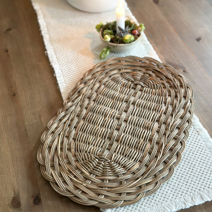 Platzset Unterlage "Tatakan" Rattan Oval