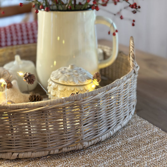 Tablett Rattan "Rond" 50cm
