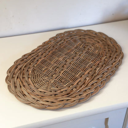 Platzset Unterlage "Tatakan" Rattan Oval