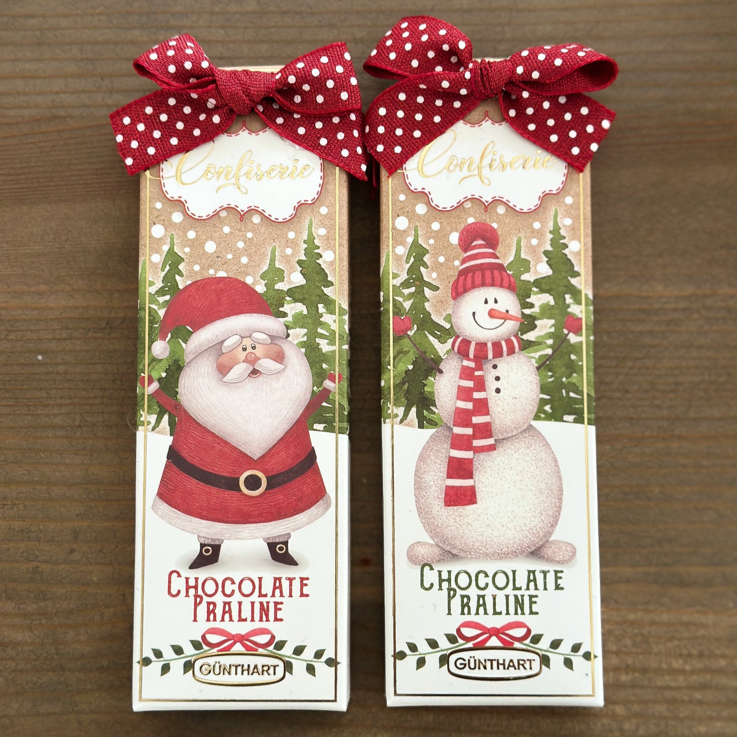Confiserie Napolitainpräsent “Weihnachten” Nougat in Vollmilchschokolade 2 Varianten