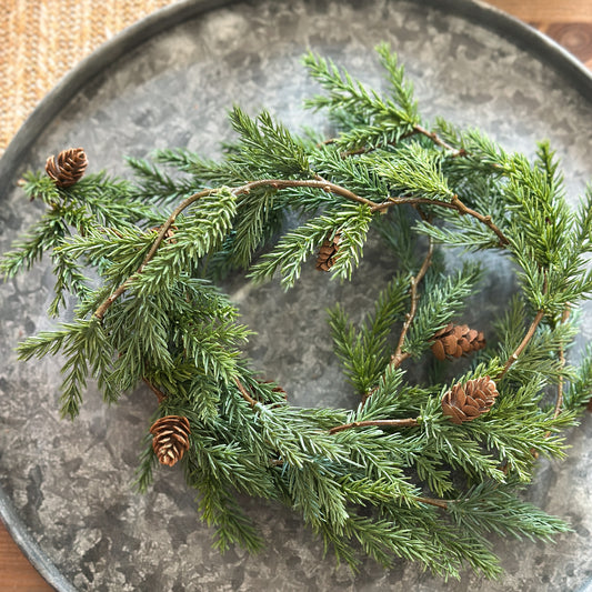 Deko Girlande Tanne mit Zapfen "Nordic Pine" Grün 183cm