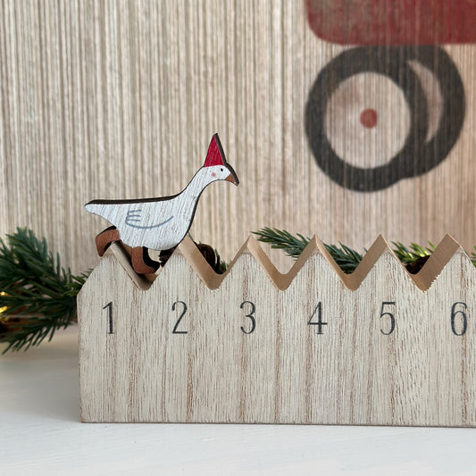 Weihnachtskalender 1-24 gehende Gans