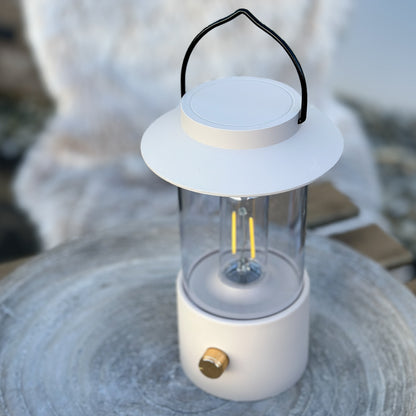 Tischleuchte LED "Lantern" Retro Sand - Wohnen auf dem Land
