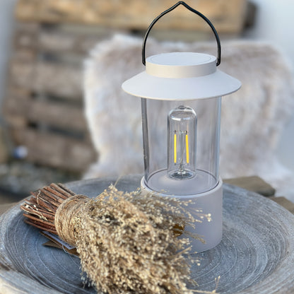 Tischleuchte LED "Lantern" Retro Sand - Wohnen auf dem Land