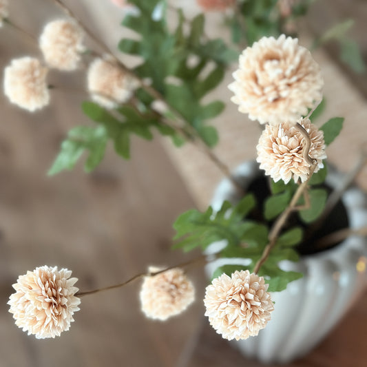Künstlicher Allium Zweig in 2 Farben, 50cm lang, detailreiche Blume für Dekoration, von Wohnen auf dem Land