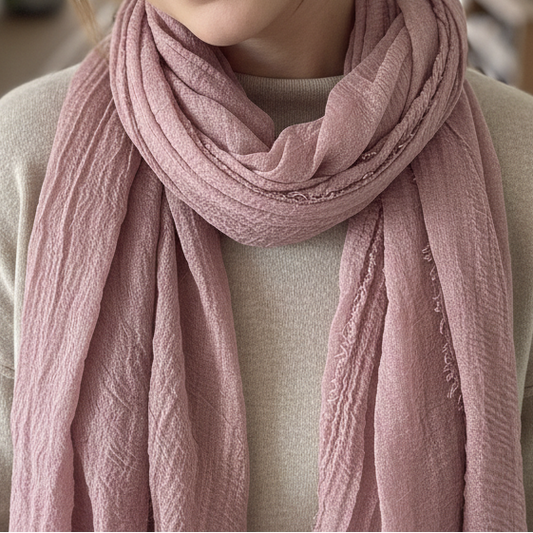 Weicher, schlichter Wollschal in zwei Farben, 200 cm lang, von Wohnen auf dem Land, zum Kuscheln und stilvollen Tragen.