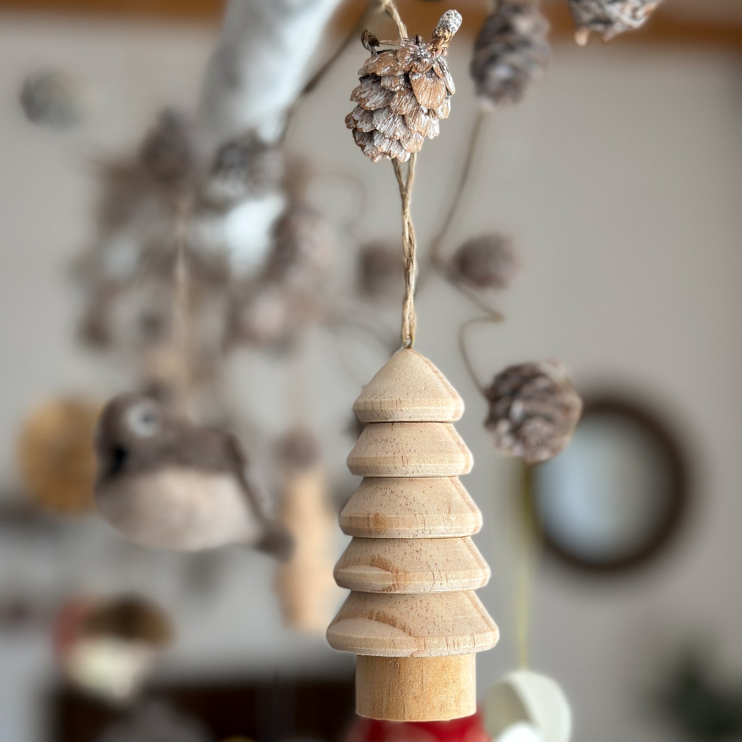 Anhänger Deko Baum "Tannenbaum" Holz Klein 2er Set 3 Varianten