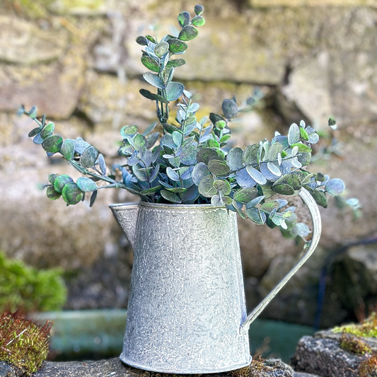 Künstlicher Eukalyptus Zweig Busch, 34 cm, grüner Kunstpflanze von Wohnen auf dem Land, realistisch und dekorativ.
