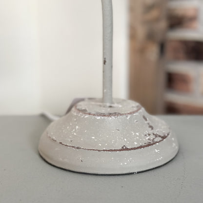 Tischlampe „Greta" Metall E27 Vintage Grau - Wohnen auf dem Land