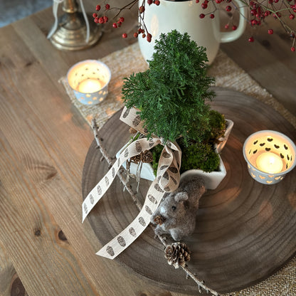 Baumscheibe Untersetzer Deko "Bjork" Holz natur braun 35cm