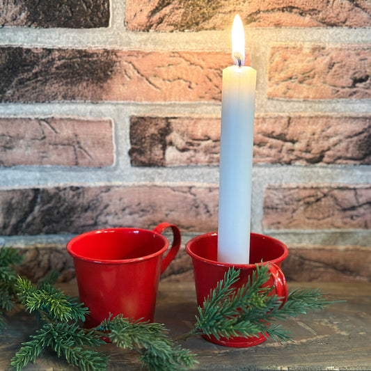 Kerzenhalter Tasse "Lysmugg" Metall rot 7cm