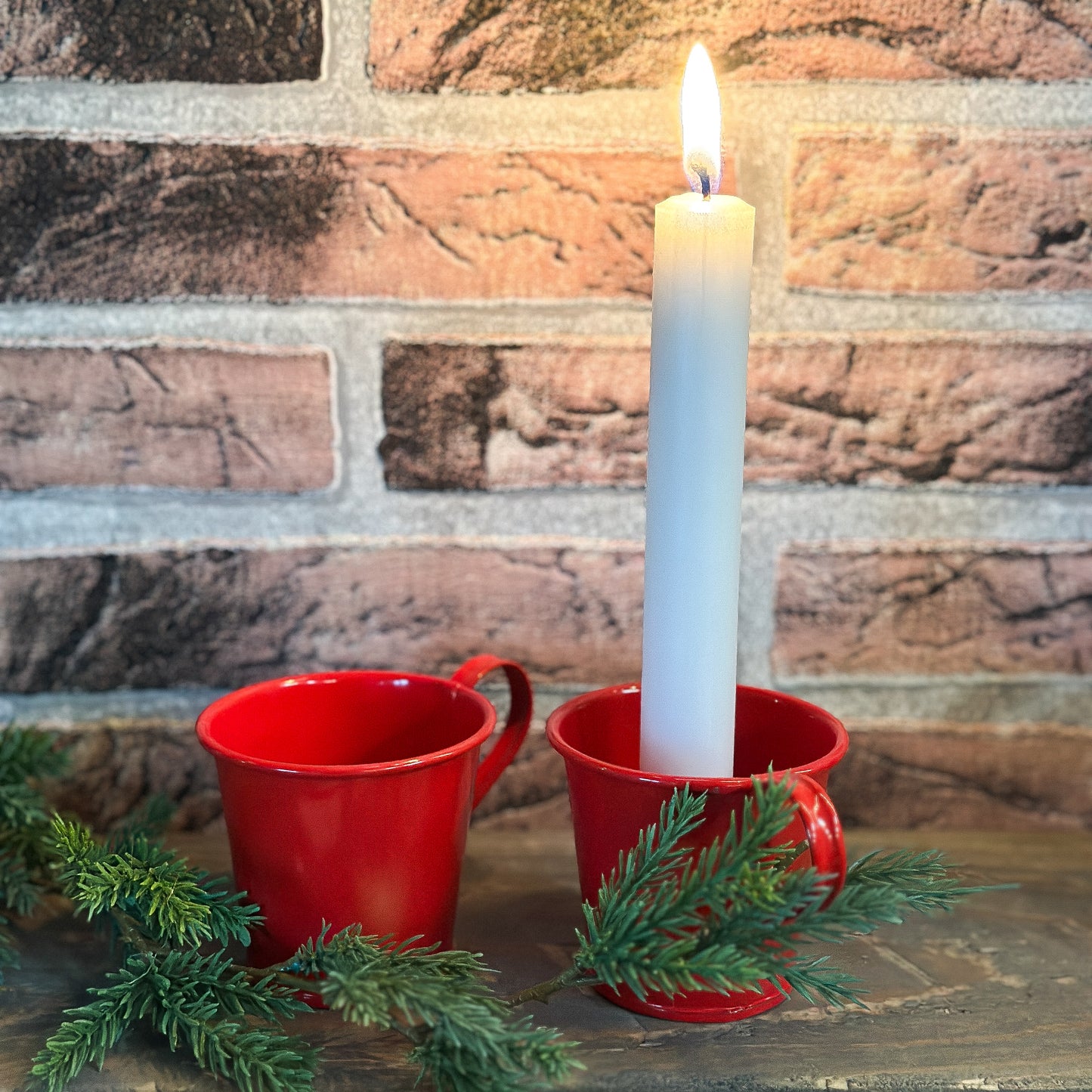 Kerzenhalter Tasse "Lysmugg" Metall rot 7cm