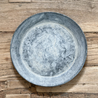 Dekoteller Mini Tablett "Zink" Metall klein 19cm