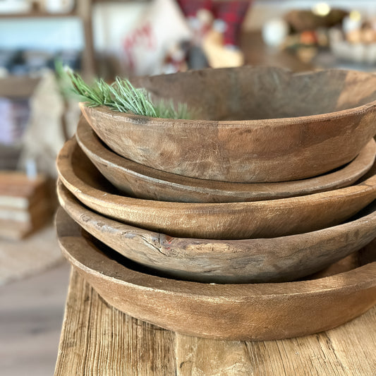 Schale Molle "Alma Natur" Vintage Holz *Einzelstücke* 5 Varianten 34-43cm - Wohnen auf dem Land