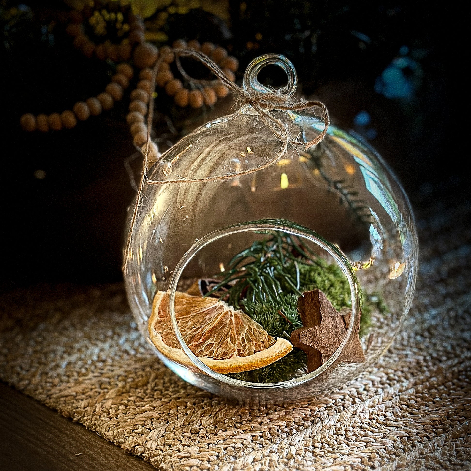 Teelichthalter Anhänger Kugel "Like Hugo" Glas 10cm - Wohnen auf dem Land