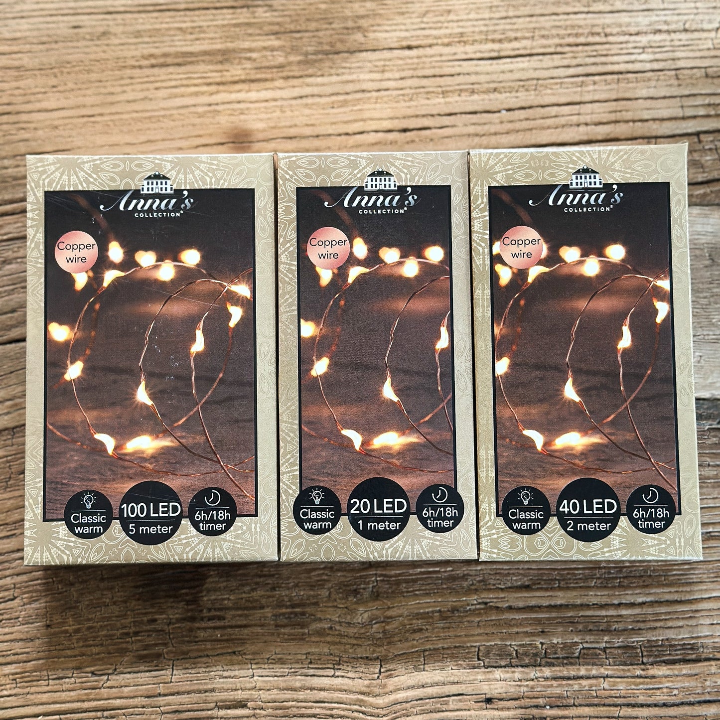 Lichterkette Micro "Copper Glow" LED Indoor warmweiß kupfer 3 Größen - Wohnen auf dem Land