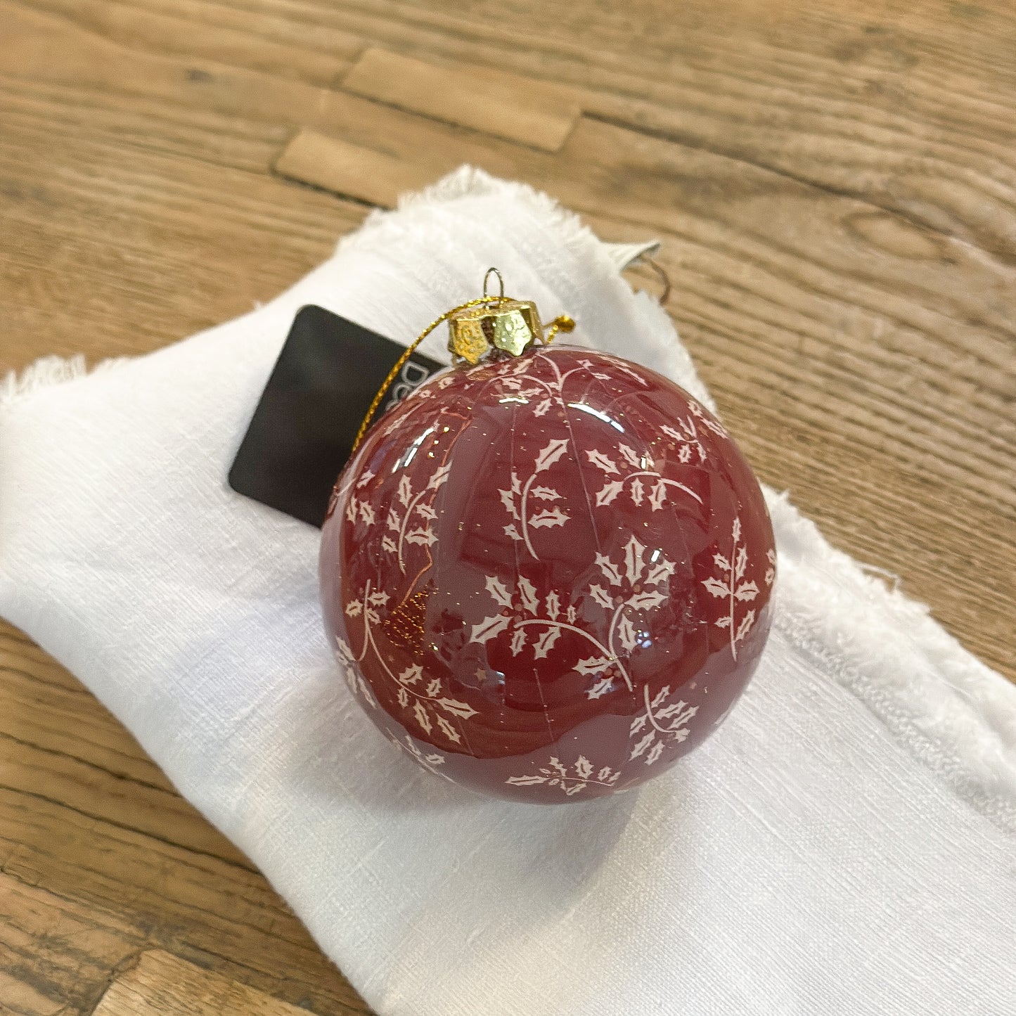 Baumschmuck "Ilex Kugel" Kunststoff 8cm 2 Farben