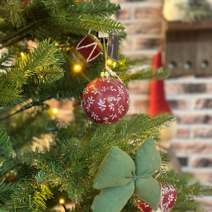 Baumschmuck "Ilex Kugel" Kunststoff 8cm 2 Farben