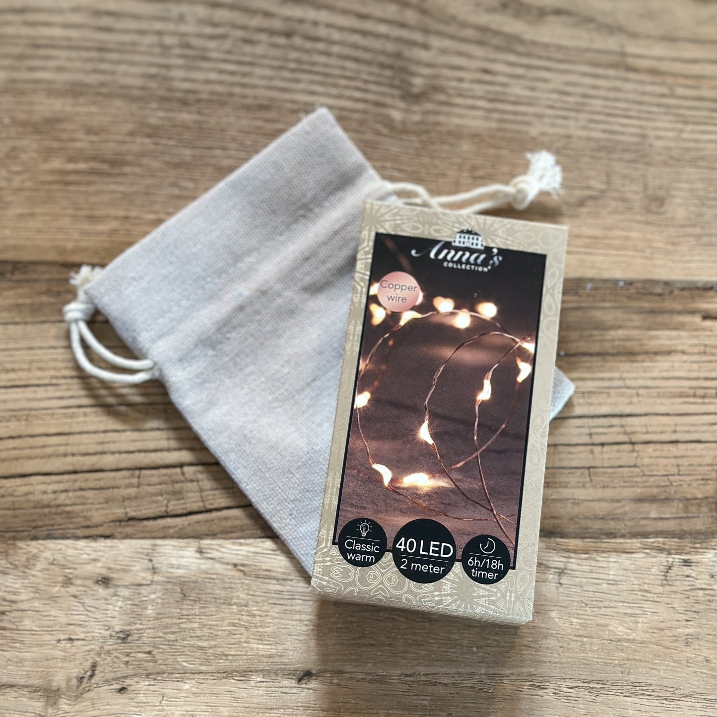 Beutel Säckchen Batterie-Versteck "Mini Bag" Stoff natur 10cm - Wohnen auf dem Land