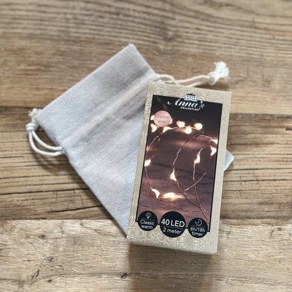 Beutel Säckchen Batterie-Versteck "Mini Bag" Stoff natur 10cm - Wohnen auf dem Land