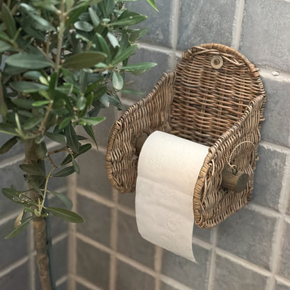 Toilettenpapier Halter Rattan - Wohnen auf dem Land