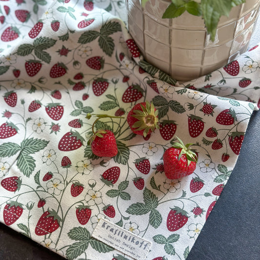 Geschirrtuch "Strawberry" Erdbeeren Weiß