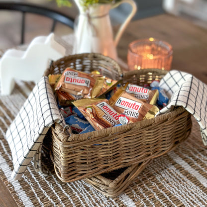 Korb Box „Herz" Rattan mit Deckel