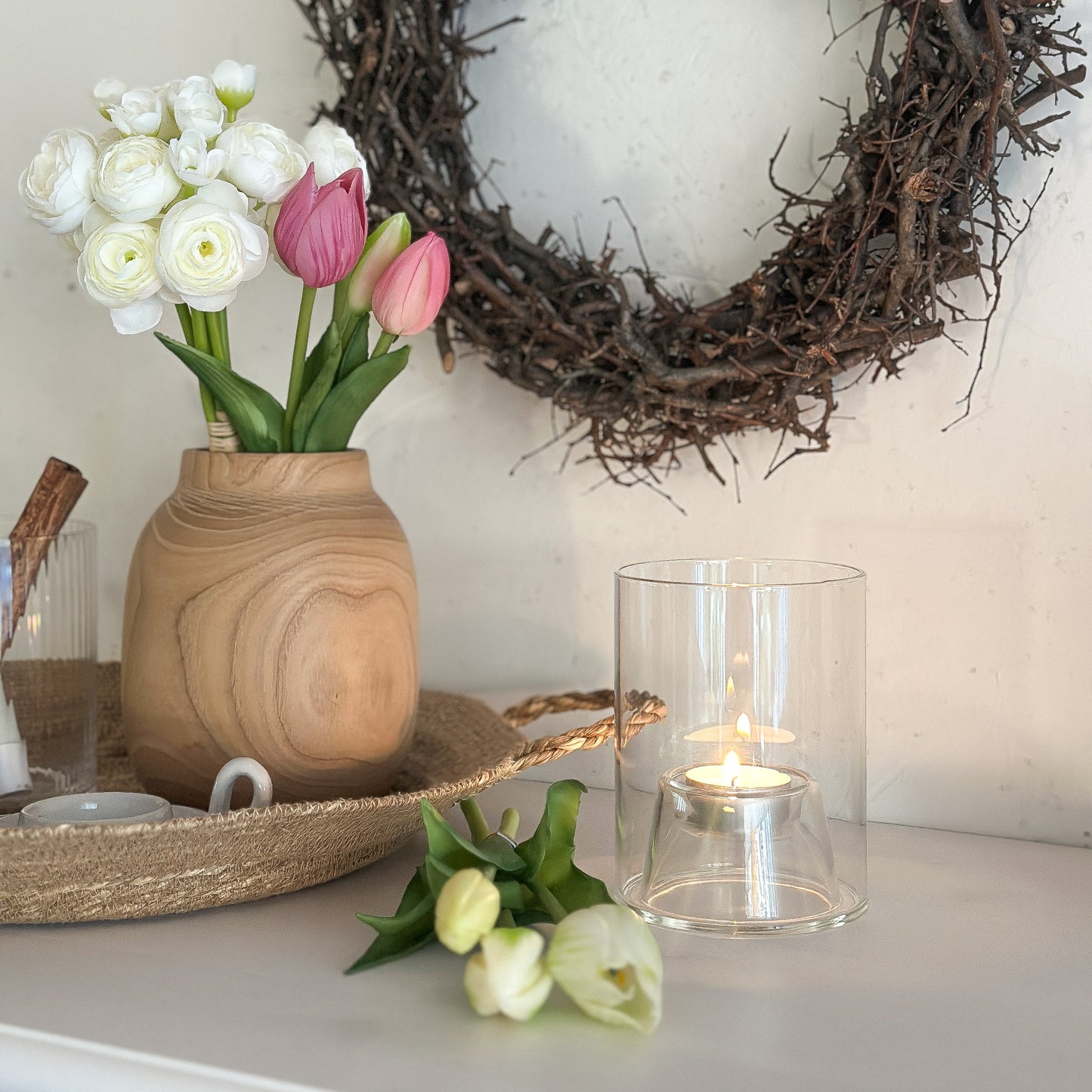 Vase "Lina" Holz natur 15cm